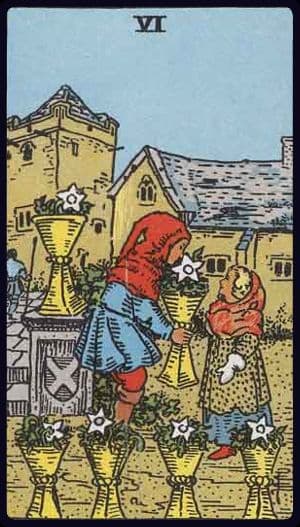 Six of Cups, Upright
