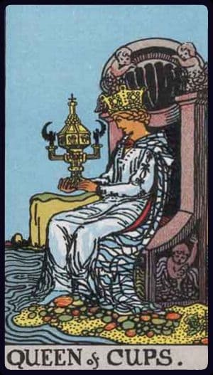Queen of Cups, Upright