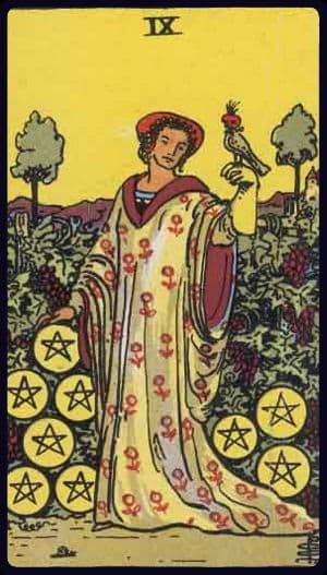 Nine of Pentacles, Reversed