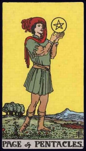 Page of Pentacles, Upright